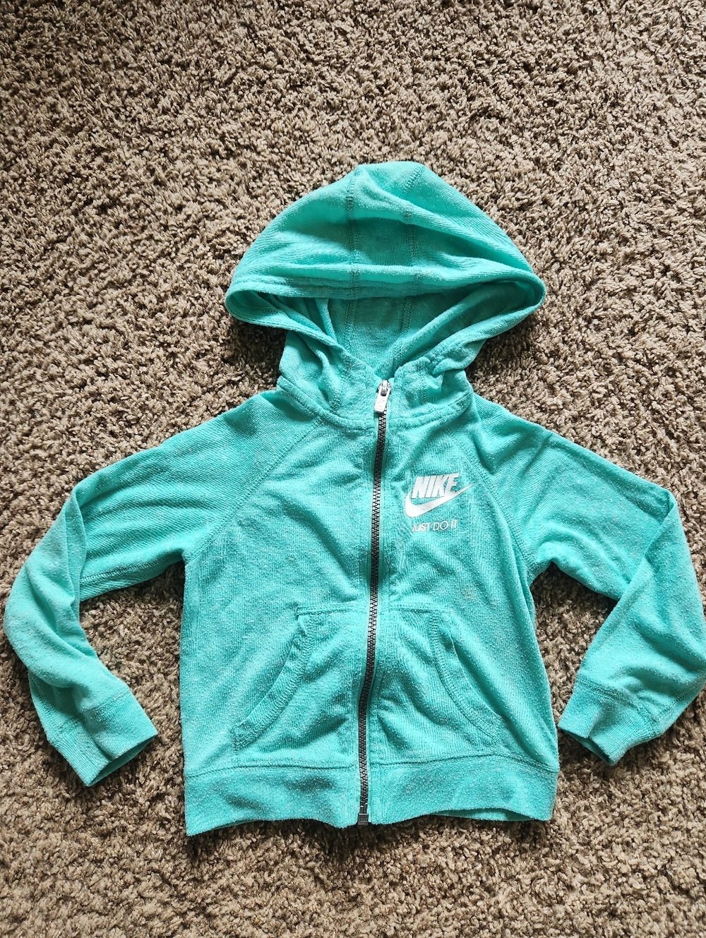 Teal colored Nike Zip sweatshirt, size 3T